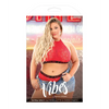 Vibes Extra Spicy Halter Bralette & Cheeky Panty Chili Red QN - Lingerie - Plus/Queen - Packaged