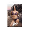 Vibes Fuckin’ Perfection Cutout Bralette & Panty Black/Pink S/M - Lingerie - Packaged