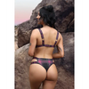 Vibes Fuckin’ Perfection Cutout Bralette & Panty Black/Pink S/M - Lingerie - Packaged