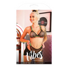 Vibes I’d Hit That Net Bralette & Panty Black L/XL - Lingerie - Packaged