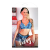 Vibes No Fuck Given Bralette & Cheeky Panty Monday Blue L/XL - Lingerie - Packaged