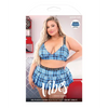 Vibes No Fucks Given Box Pleat Skirt Monday Blue QN - Lingerie - Plus/Queen - Packaged
