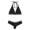 Vibes Not Your Bitch Bralette & Cheeky Panty Black L/XL - Lingerie - Packaged