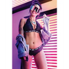 Vibes Not Your Bitch Bralette & Cheeky Panty Black L/XL - Lingerie - Packaged