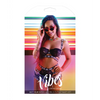 Vibes Not Your Bitch Lace Bra & Cutout Panty Black L/XL - Lingerie - Packaged