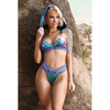 Vibes Plur Bralette w/Removable Hood & Panty Iridescent M/L - Lingerie - Packaged