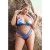 Vibes Plur Bralette w/Removable Hood & Panty Iridescent QN - Lingerie - Plus/Queen - Packaged