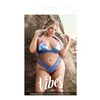 Vibes Plur Bralette w/Removable Hood & Panty Iridescent QN - Lingerie - Plus/Queen - Packaged