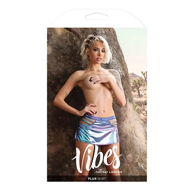 Vibes Plur Skater Skirt Iridescent M/L - Lingerie - Packaged