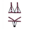 Vibes Sexy Bitch Bralette & Strappy Panty Black S/M - Lingerie - Packaged