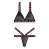 Vibes Sexy Bitch Bralette & Strappy Panty Black S/M - Lingerie - Packaged