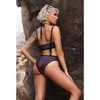 Vibes Stardust Halter Top & Suspender Bottoms Black L/XL - Lingerie - Packaged