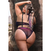 Vibes Stardust Halter Top & Suspender Bottoms Black QN - Lingerie - Plus/Queen - Packaged
