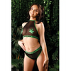 Vibes That’s Dope Halter Top & Retro Panty Black S/M - Lingerie - Packaged