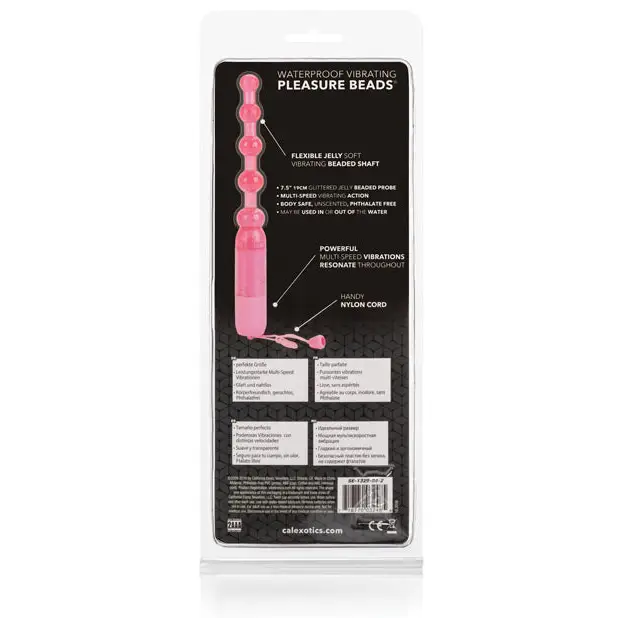 Vibrating Pleasure Beads Waterproof - Pink - Stimulators