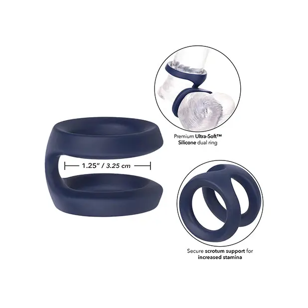 Viceroy Dual Ring - Blue - Penis Enhancement