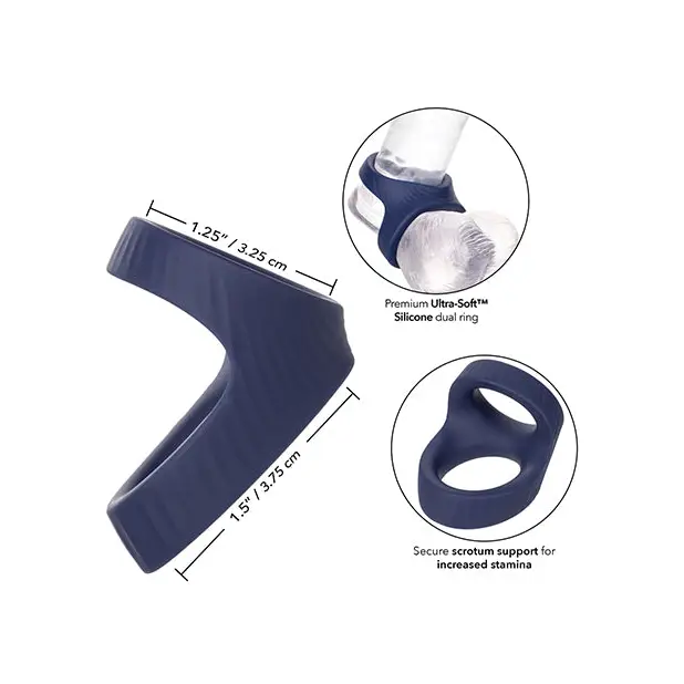 Viceroy Max Dual Ring - Blue - Penis Enhancement