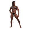 Virgo PU Leather Chest Harness w/Zipper Detail Black O/S