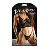 Vixen Call Me Yours Lace Bralette w/Grommet Detail & Panty Black O/S