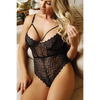 Vixen Chevron Lace Teddy Black L/XL