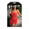 Vixen Feel The Heat Halter Dress w/Rhinestone Detail - Red O/S - Lingerie - Packaged