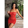 Vixen Feel The Heat Halter Dress w/Rhinestone Detail - Red O/S - Lingerie - Packaged