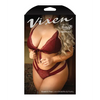Vixen Good 4 You Lace Triangle Bralette & Panty Burgundy QN
