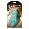 Vixen Stripe Pattern Net Dress Blue O/S