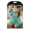 Vixen Stripe Pattern Net Dress Blue QN
