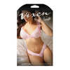 Vixen Sweetest Thing Lace Bralette & Pearl G-String Panty Light Pink L/XL - Lingerie - Packaged