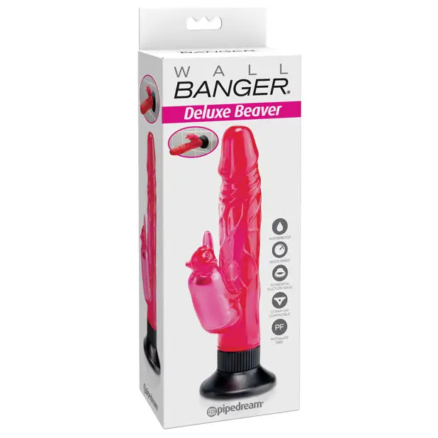 Wall Bangers Deluxe Beaver Vibe Waterproof - Pink - Vibrators