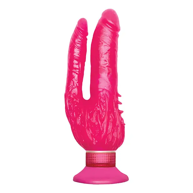 Wall Bangers Double Penetrator Waterproof - Pink - Dongs & Dildos