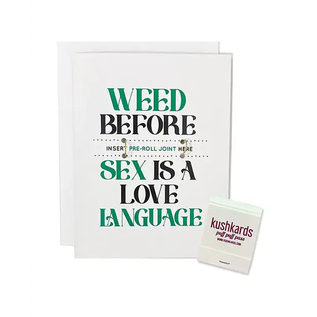 Weed Before Sex Greeting Card w/Matchbook - Bachelorette & Party Supplies