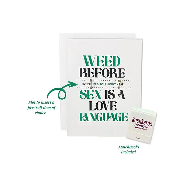 Weed Before Sex Greeting Card w/Matchbook - Bachelorette & Party Supplies