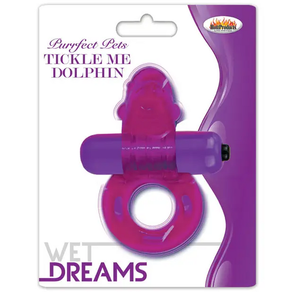 Wet Dreams Purrfect Pet Tickle Me Dolphin - Purple - Stimulators