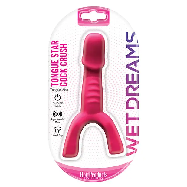 Wet Dreams Tongue Star Cock Crush Vibe, Pink