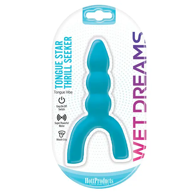 Wet Dreams Tongue Star Thrill Seeker Vibe, Blue