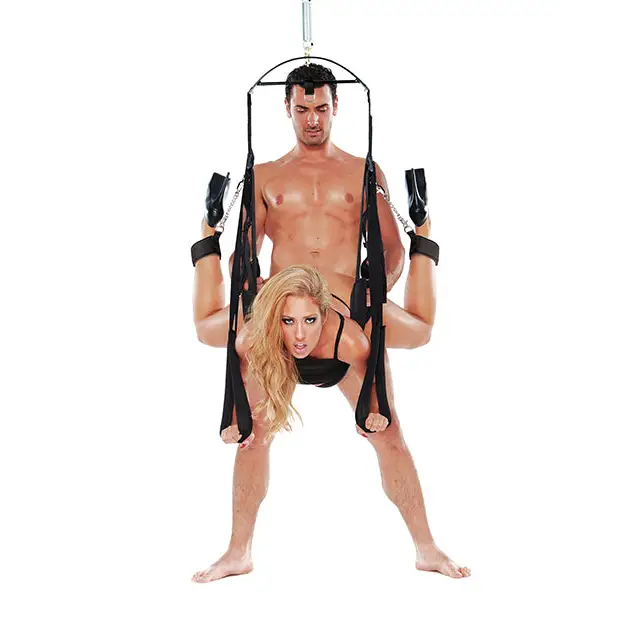 WhipSmart Bondage Pleasure Swing - Black - Position Aids & Swings