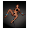 WhipSmart Glow in the Dark Bed Restraints w/Adjustable Cuff - Blue - Bondage Blindfolds & Restraints