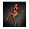 WhipSmart Glow in the Dark Bed Restraints w/Adjustable Cuff - Blue - Bondage Blindfolds & Restraints