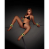WhipSmart Glow in the Dark Bed Restraints w/Adjustable Cuffs - Green - Bondage Blindfolds & Restraints