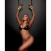 WhipSmart Glow in the Dark Deluxe Buckle Cuffs - Green - Bondage Blindfolds & Restraints