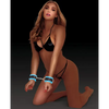 WhipSmart Glow in the Dark Deluxe Detachable Buckle Cuffs - Blue - Bondage Blindfolds & Restraints