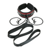 WhipSmart Heartbreaker Collar & Leash Set - Black/Red - Bondage Blindfolds & Restraints