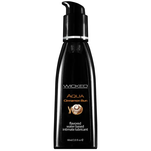 Wicked Sensual Care Aqua Water Based Lubricant - 2 oz Cinnamon Bun - Lubricants