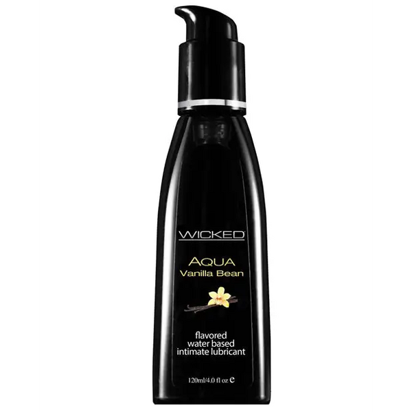 Wicked Sensual Care Aqua Water Based Lubricant - 4 oz Vanilla Bean - Lubricants