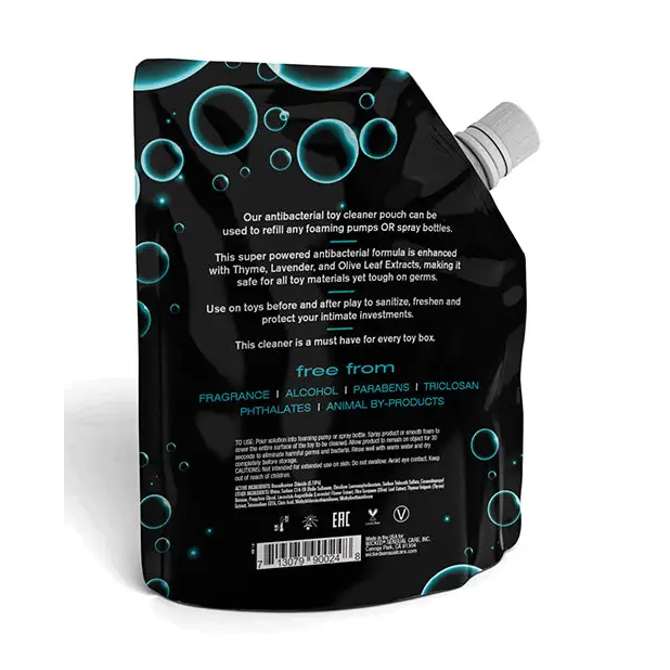 Wicked Sensual Care Foaming + Spray Toy Cleaner Refill Pouch - 24 oz - Toy Cleaners