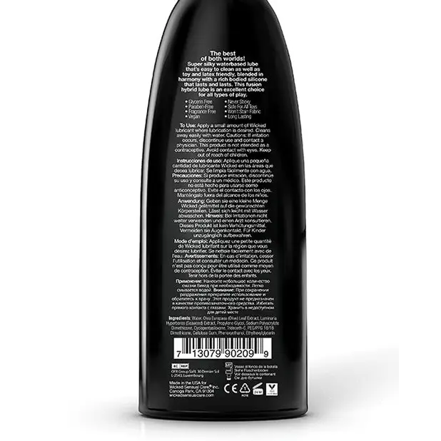 Wicked Sensual Care Hybrid Lubricant, 8 oz Fragrance Free
