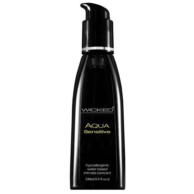 Wicked Sensual Care Hypoallergenic Aqua Sensitive Water Based Lubricant, 8 oz Unscented