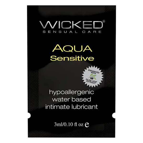 Wicked Sensual Care Hypoallergenic Aqua Sensitive Water Based Lubricant -.1 oz - Lubricants